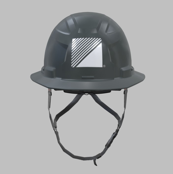 Milwaukee BOLT Gray Type 2 Class E Full Brim Safety Helmet with PCI Logo
